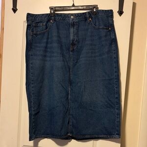 Women’s denim midi skirt